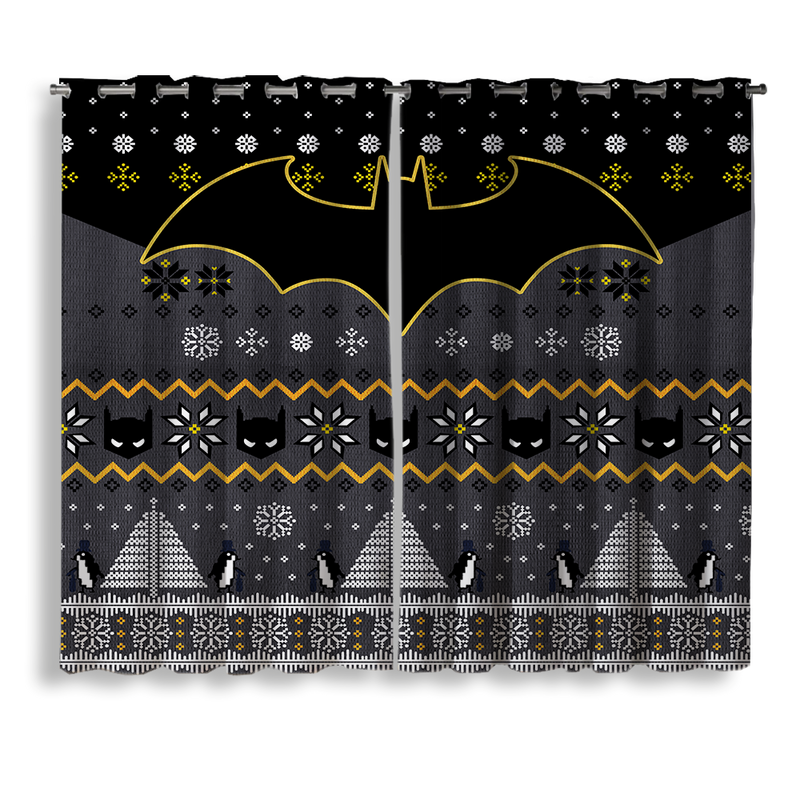 Batman Christmas Window Curtain