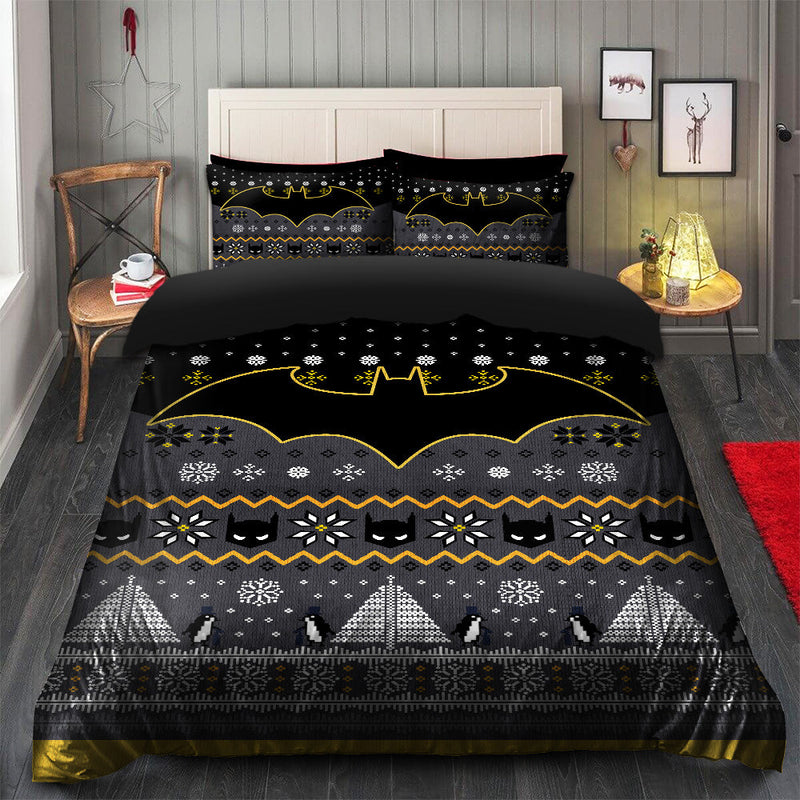 Batman Christmas Bedding Set Duvet Cover And 2 Pillowcases Nearkii