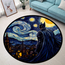 Batman Starry Night Round Rug