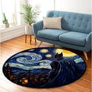 Batman Starry Night Round Rug
