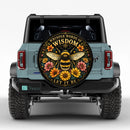 Let It Bee Floral Car Spare Tire Cover