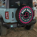 Beep Beep From The Pink Jeep Duck Car Spare Tire Cover