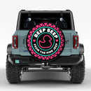 Beep Beep From The Pink Jeep Duck Car Spare Tire Cover