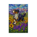 Bernese Mountain Dog Stained Glass Jigsaw Puzzle