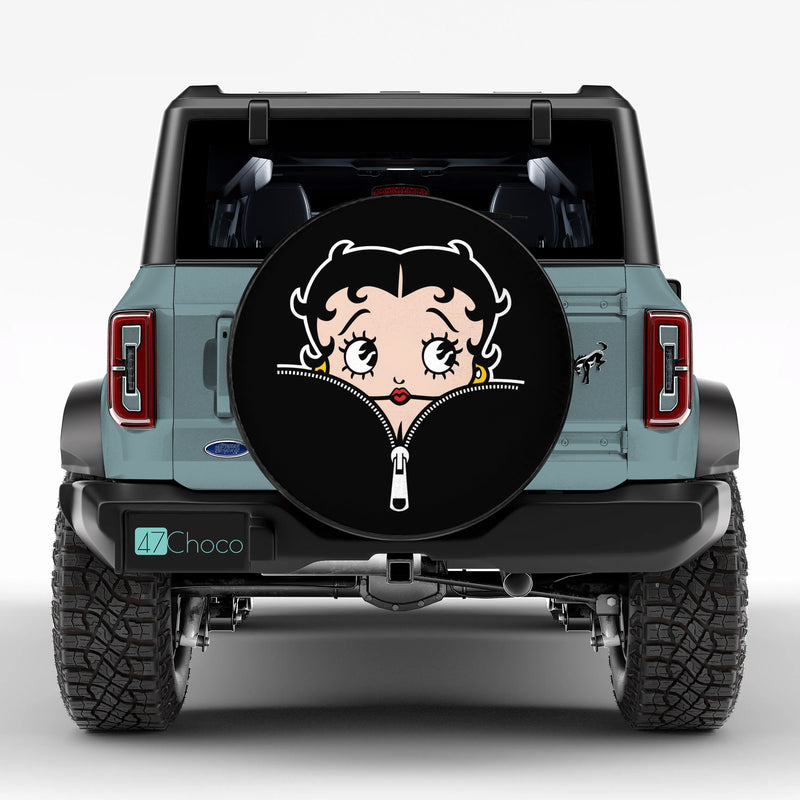 Betty Boop Zip Jeep Car Spare Tire Cover