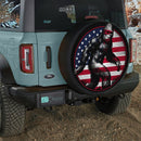 Big Foot American Flag Car Spare Tire Cover