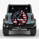 Big Foot American Flag Car Spare Tire Cover