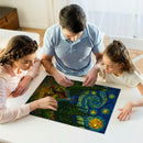 Bigfoot Starry Night Stained Glass Jigsaw Puzzle