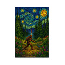 Bigfoot Starry Night Stained Glass Jigsaw Puzzle