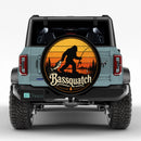 Bigfoot Fishing Sasquatch Vintage Car Spare Tire Cover