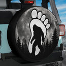Bigfoot Feet On The Moon Car Spare Tire Cover With Camera Hole