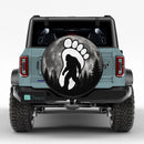 Bigfoot Feet On The Moon Car Spare Tire Cover With Camera Hole