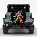 Bigfoot Floral Car Spare Tire Cover