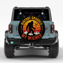 Bigfoot Campfire Wiener Vintage Car Spare Tire Cover