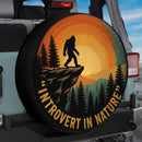 Bigfoot Introvert In Nature Custom Jeep Wheel Cover With Camera Hole