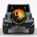 Bigfoot Introvert In Nature Custom Jeep Wheel Cover With Camera Hole