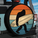 Bigfoot Retro Surfing Car Spare Tire Cover