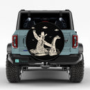 Bigfoot Riding The Loch Ness Monster Car Spare Tire Cover With Camera Hole
