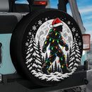 Bigfoot Xmas Car Spare Tire Cover With Camera Hole