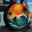 Sasquatch Sunset Surf Car Spare Tire Cover