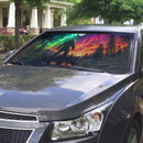 Bigfoot Under Northern Lights Car Auto Sunshades