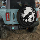 Bigfoot With T-rex Car Spare Tire Cover
