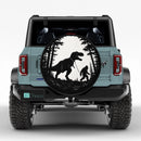Bigfoot With T-rex Car Spare Tire Cover