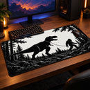 Bigfoot x T-Rex B&W Desk Mat