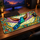 Hummingbird Stained Glass Desk Mat