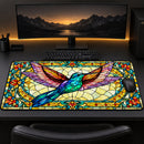 Hummingbird Stained Glass Desk Mat