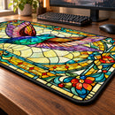 Hummingbird Stained Glass Desk Mat
