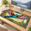 Hummingbird Stained Glass Desk Mat