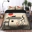 Black Cat In Japan Style Art Bedding Set
