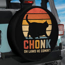 Black Cat Chonk Oh Lawd He Coming Car Spare Tire Cover