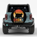 Black Cat Chonk Oh Lawd He Coming Car Spare Tire Cover