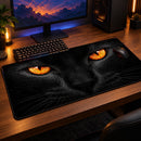Black Cat Eyes Desk Mat