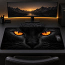 Black Cat Eyes Desk Mat