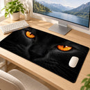 Black Cat Eyes Desk Mat
