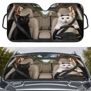 Black Cat Huh Cat Car Auto Sunshades