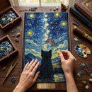 Cat Starry Night Jigsaw Puzzle