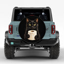 Black Cat With Toilet Paper Car Spare Tire Cover With Camera Hole