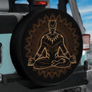 Mandala Meditating Black Panther Yoga Jeep Car Spare Tire Cover