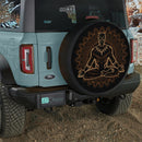 Mandala Meditating Black Panther Yoga Jeep Car Spare Tire Cover