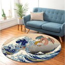 Blastoise Charizard The Great Wave Japan Pokemon Round Rug