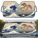 Blastoise Charizard Pokemon The Great Wave Custom Car Windshield Sunshades