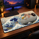 Blastoise Charizard Pokemon The Great Wave Desk Mat