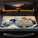 Blastoise Charizard Pokemon The Great Wave Desk Mat