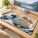 Blastoise Charizard Pokemon The Great Wave Desk Mat