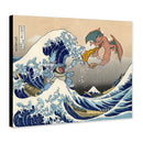 Blastoise Charizard Pokemon The Great Wave 2- Living Room - Canvas Wall Art - Print - Wall Decor