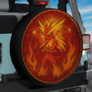 Blaziken Pokemon Stained Glass Jeep Car Spare Tire Cover